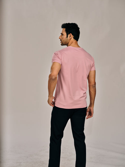 HARDY WEST PINK CREW NECK T-SHIRT